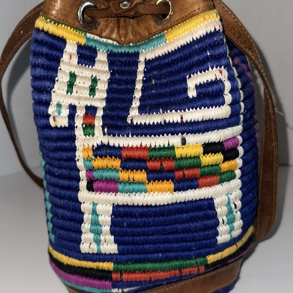 Original Vintage bucket bag southwest style Boho - Picture 2 of 15